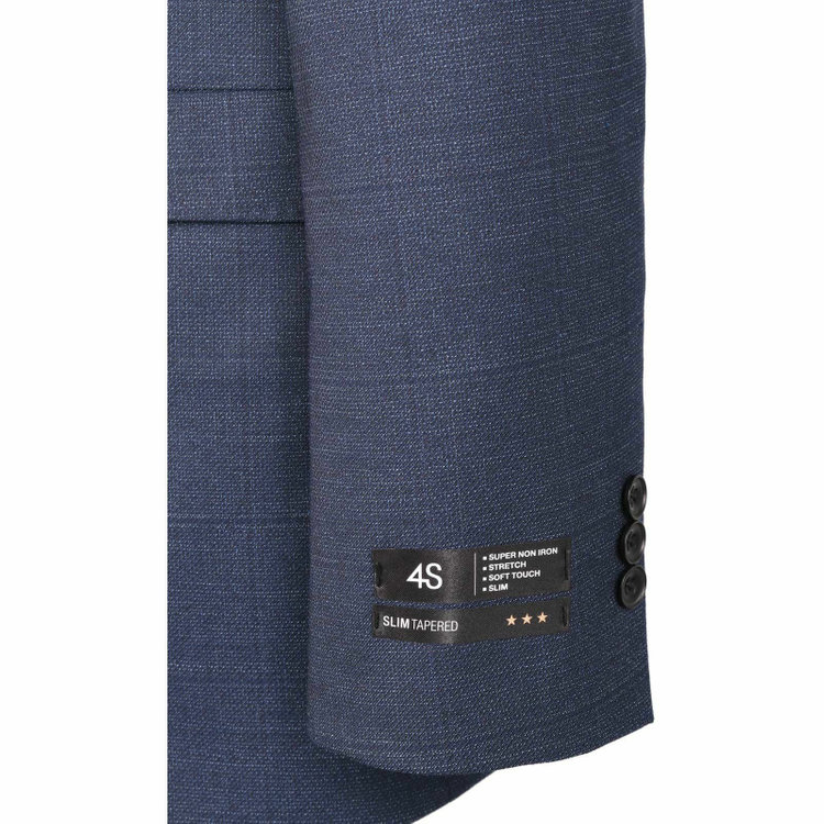 スーツセレクト 【WEB限定/OUTLET】【SLIM TAPERED_2】【秋冬】コーディネートパンツ付き/2釦シングルスーツ 0タック/ネイビー×ウィンドペン+グレーソリッドパンツ/4S ネイビー系(紺)