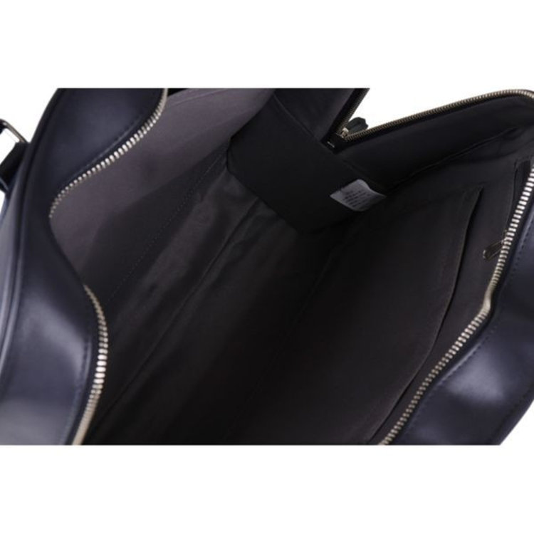 スーツセレクト リサイクルレザーブリーフケース/ネイビー/ショルダーストラップ付き ネイビー系(紺)