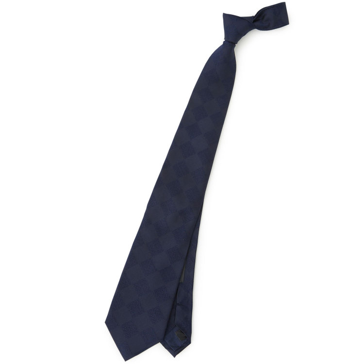 シルバーライン 【SL】シルク小紋ネクタイ 8.0cm幅/ネイビー/JAPAN MADE その他