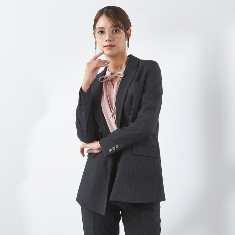 新品☆4L♪黒系無地♪ストレッチ洗えるパンツスーツ♪お仕事・通勤☆a307 ビジネスから就活まで】黒無地 洗える ストレッチ 2パンツスーツ LES