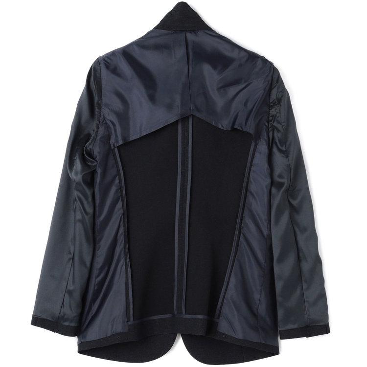 シルバーライン 【SL】【秋冬】1釦シングルパンツスーツ/ネイビー×ドビー/パンツウエストシャーリング/ウォッシャブル/※パンツ裾上げ済仕様 紺濃色