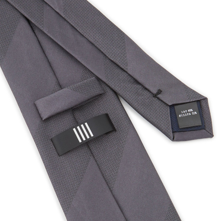 ブラックライン 【BLACK LINE】シルクブレンドシャドーストライプネクタイ 7.5cm幅/グレー その他