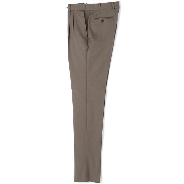 シルバーライン 【発送在庫あり】【CLASSICO TAPERED】【春夏】3釦段返りシングルスーツ 2タック/ブラウン/パッチポケット/ウエストムーブ/MARZOTTO/※パンツ裾直し必要 茶中間