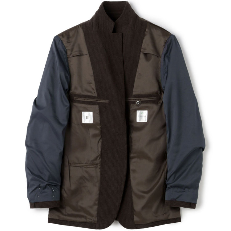 シルバーライン 【CLASSICO TAPERED】【秋冬】2釦ジャケット/ブラウン×コーデュロイ/パッチポケット/4S SUSTAINABILITY&ECOLOGY FABRIC 茶濃色