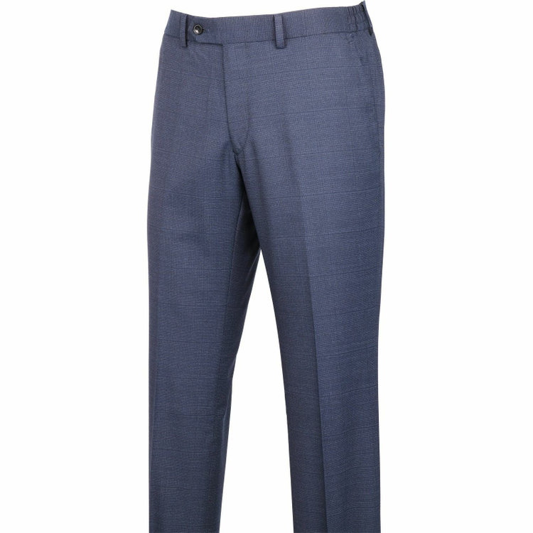 スーツセレクト 【WEB限定/OUTLET】【SLIM TAPERED_2】【秋冬】コーディネートパンツ付き/2釦シングルスーツ 0タック/ネイビー×ウィンドペン+グレーソリッドパンツ/4S ネイビー系(紺)