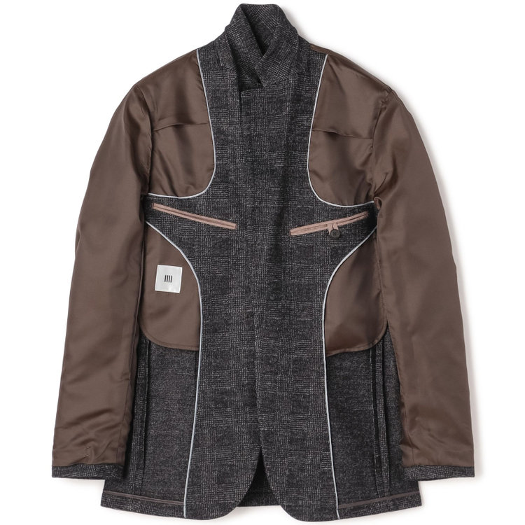 シルバーライン 【発送在庫あり】【RBC】【秋冬】2釦ジャケット/グレー×グレンチェック/パッチポケット グレー濃色