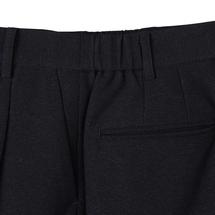 シルバーライン 【SL】【秋冬】1釦シングルパンツスーツ/ネイビー×ドビー/パンツウエストシャーリング/ウォッシャブル/※パンツ裾上げ済仕様 紺濃色