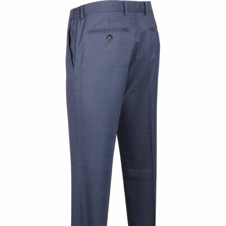 スーツセレクト 【WEB限定/OUTLET】【SLIM TAPERED_2】【秋冬】コーディネートパンツ付き/2釦シングルスーツ 0タック/ネイビー×ウィンドペン+グレーソリッドパンツ/4S ネイビー系(紺)