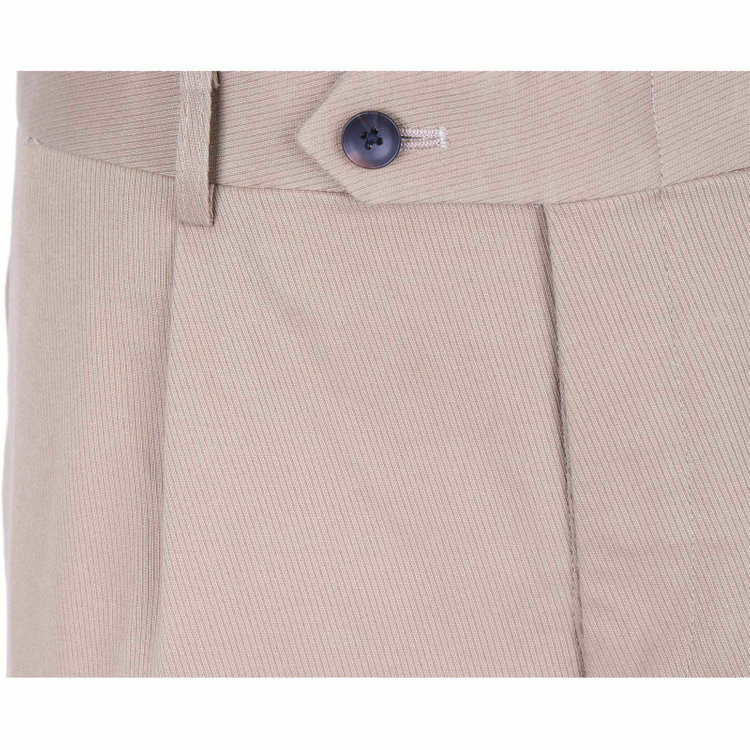 スーツセレクト 【WEB限定/OUTLET】【CLASSICO TAPERED】【秋冬】コットンブレンド 1タックテーパードパンツ/ライトブラウン ブラウン系(茶)