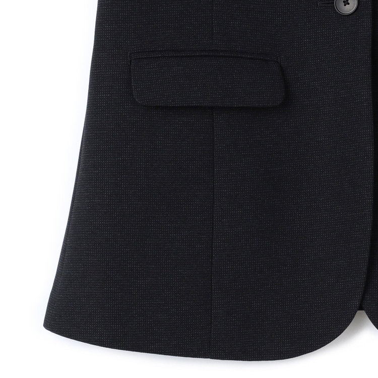 シルバーライン 【SL】【秋冬】1釦シングルパンツスーツ/ネイビー×ドビー/パンツウエストシャーリング/ウォッシャブル/※パンツ裾上げ済仕様 紺濃色