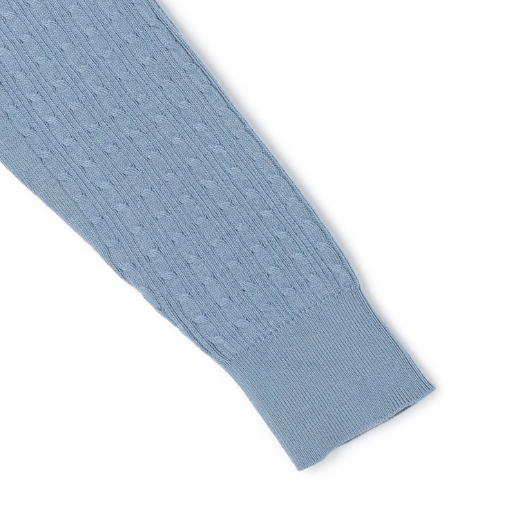 シルバーライン 【SL】【秋冬】 ハイネック ニットセーター/ブルー/マシンウォッシャブル 青淡色