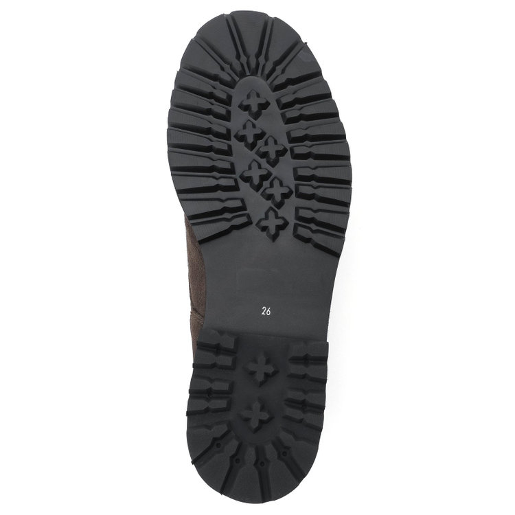 スーツセレクト スエードUチップドレスシューズ/ブラウン/セメント製法 茶濃色