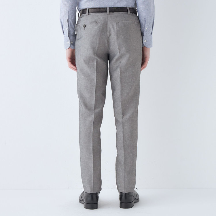 シルバーライン 【CLASSICO TAPERED】【春夏】 1タックテーパードパンツ/グレー/ウエストムーブ/※裾上げ済み仕様 グレー中間