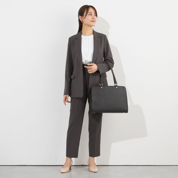 シルバーライン 【SILVER LINE】【年間】1釦シングルパンツスーツ/グレー/ウォッシャブル/Naturemier/4S SUSTAINABILITY&ECOLOGY FABRIC/※パンツ裾上げ済仕様 グレー中間