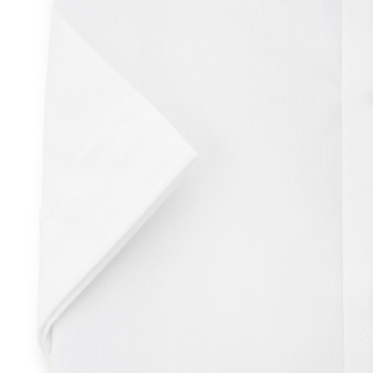 ブラックライン 【発送在庫あり】【BLACK LINE/半袖】【形態安定】レギュラーカラードレスワイシャツ/ホワイト×ソリッド 白