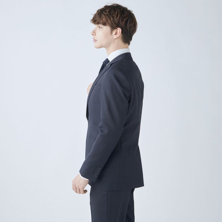 ブラックライン 【KSW】【年間】2釦シングルスーツ 0タック/ネイビー/※裾上げ必要 紺濃色
