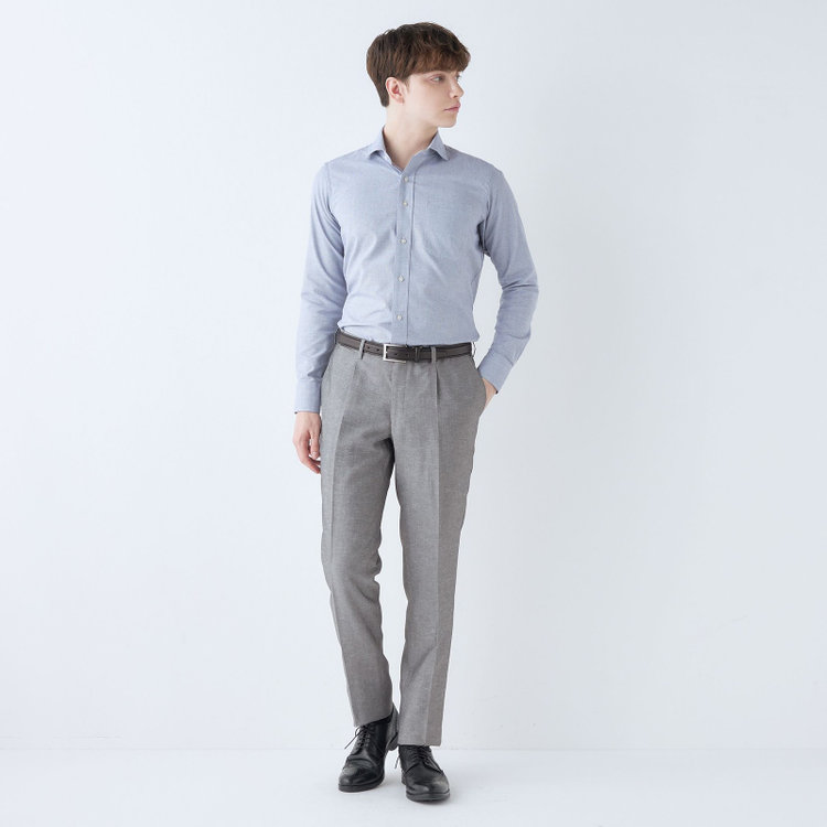 シルバーライン 【CLASSICO TAPERED】【春夏】 1タックテーパードパンツ/グレー/ウエストムーブ/※裾上げ済み仕様 グレー中間