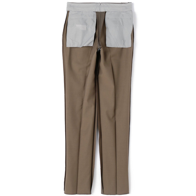 シルバーライン 【発送在庫あり】【CLASSICO TAPERED】【春夏】3釦段返りシングルスーツ 2タック/ブラウン/パッチポケット/ウエストムーブ/MARZOTTO/※パンツ裾直し必要 茶中間