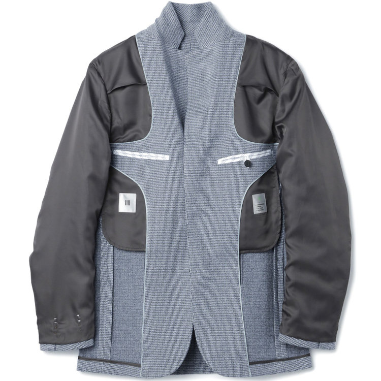シルバーライン 【RBC】【秋冬】2釦ジャケット/グレー×チェック/パッチポケット/4S SUSTAINABILITY&ECOLOGY FABRIC グレー濃色