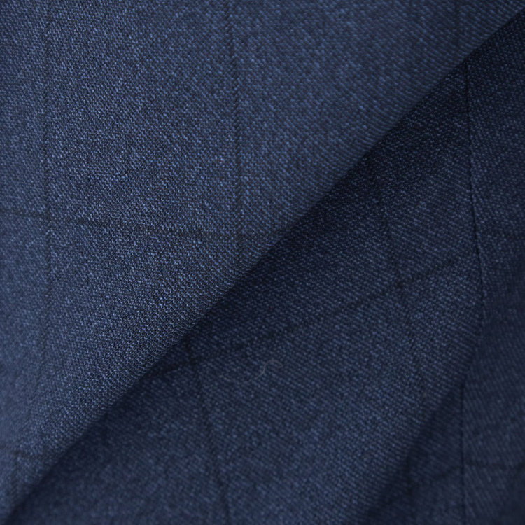 ブラックライン 【SLIM TAPERED】【秋冬】ポリエステル0タックテーパードパンツ/ネイビー×ウィンドペン/ウエストムーブ/ウォッシャブル/4S SUSTAINABILITY&ECOLOGY FABRIC/裾上げ済み仕様 紺濃色