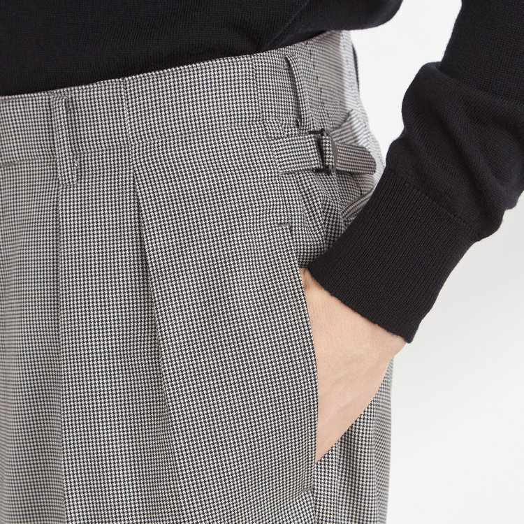 シルバーライン 【Take.it.easy】【秋冬】2タックワイドパンツ/ハウンドトゥース/CANONICO 1663 fabric made in italy/※裾上げ必要 その他