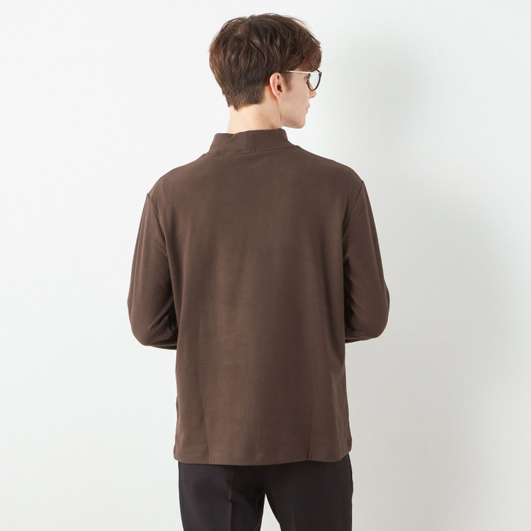 スーツセレクト 【RBC/長袖】ピーチフェイスモック/ブラウン 茶中間