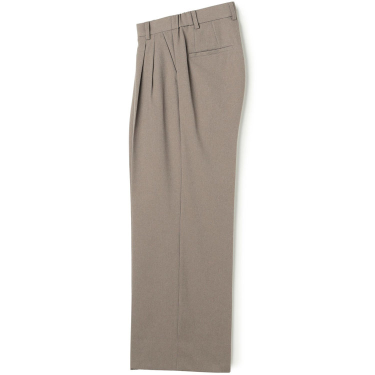 シルバーライン 【RELAX WIDE】【秋冬】 ダブルジャケットワイドパンツスーツ/グレイッシュベージュ/4S SUSTAINABILITY&ECOLOGY FABRIC/※パンツ裾上げ済仕様 茶淡色