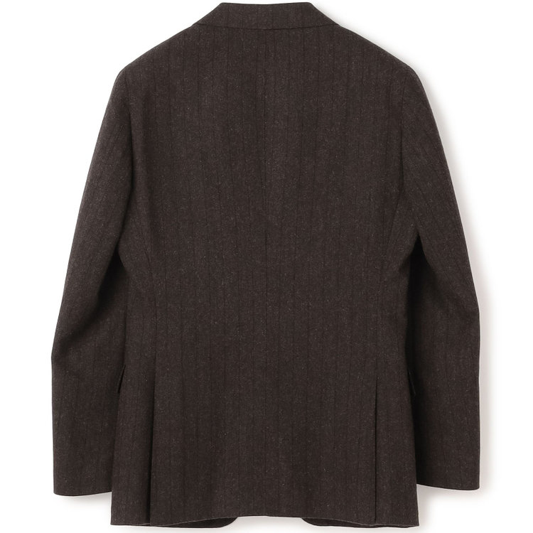 シルバーライン 【発送在庫あり】【CLASSICO TAPERED】【秋冬】2釦シングルスーツ 1タック/ブラウン×ストライプ/RE:NEWOOL/※裾上げ必要 茶中間