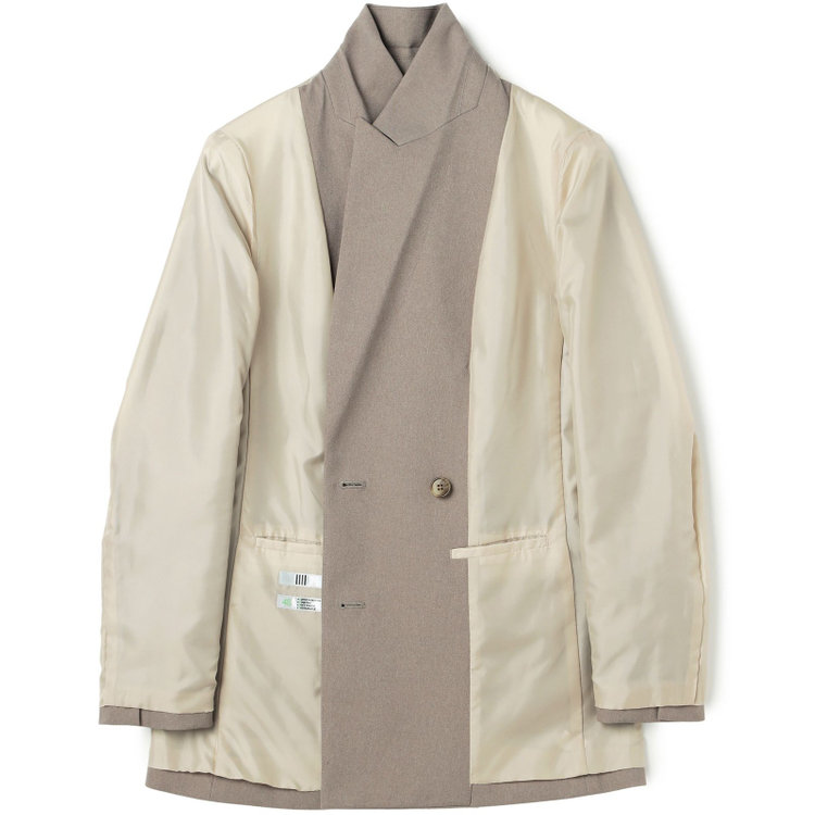 シルバーライン 【RELAX WIDE】【秋冬】 ダブルジャケットワイドパンツスーツ/グレイッシュベージュ/4S SUSTAINABILITY&ECOLOGY FABRIC/※パンツ裾上げ済仕様 茶淡色