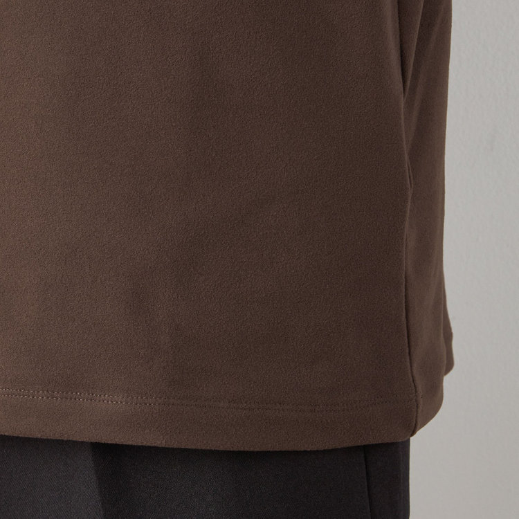 スーツセレクト 【RBC/長袖】ピーチフェイスモック/ブラウン 茶中間