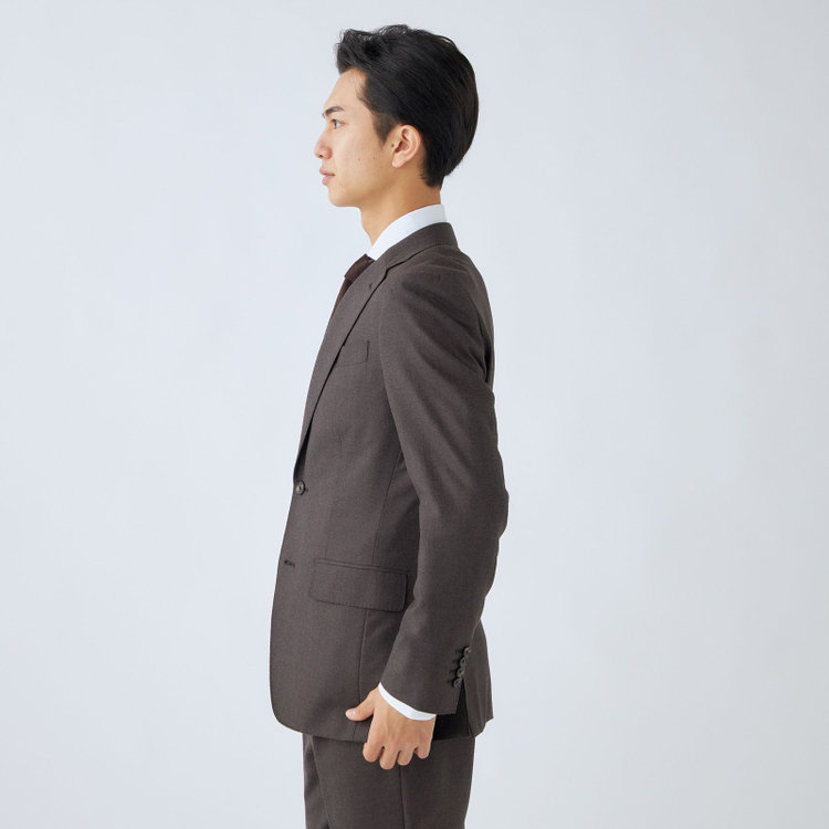 シルバーライン 【発送在庫あり】【CLASSICO TAPERED】【秋冬】2釦シングルスーツ 1タック/ブラウン/Ermenegildo Zegna LOOP woven in italy/※裾上げ必要 茶濃色