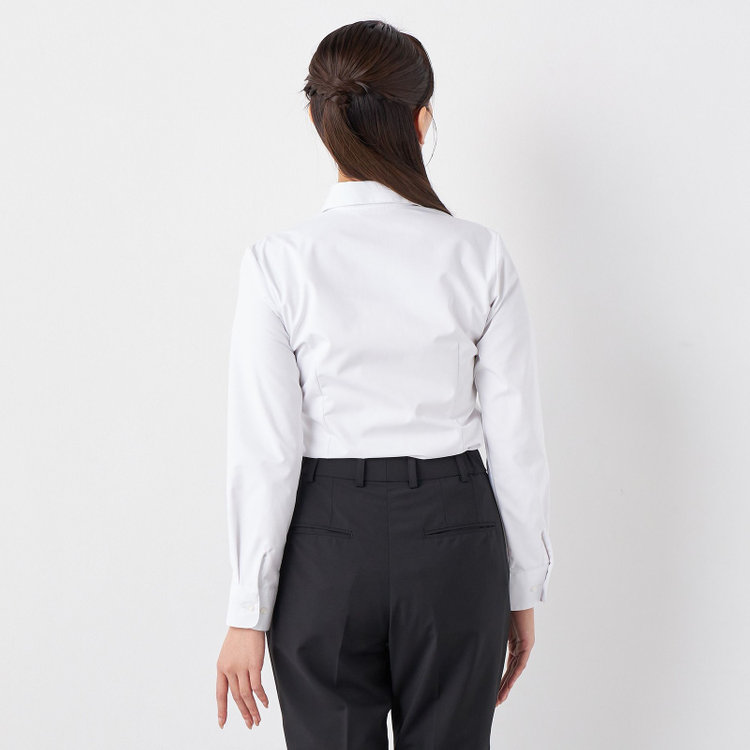 ソノタ 【SUIT SELECT×Samantha Thavasa】【長袖】ワイシャツ レギュラーカラー / ホワイト×ソリッド / 就活 / 透け防止 / 形態安定 白