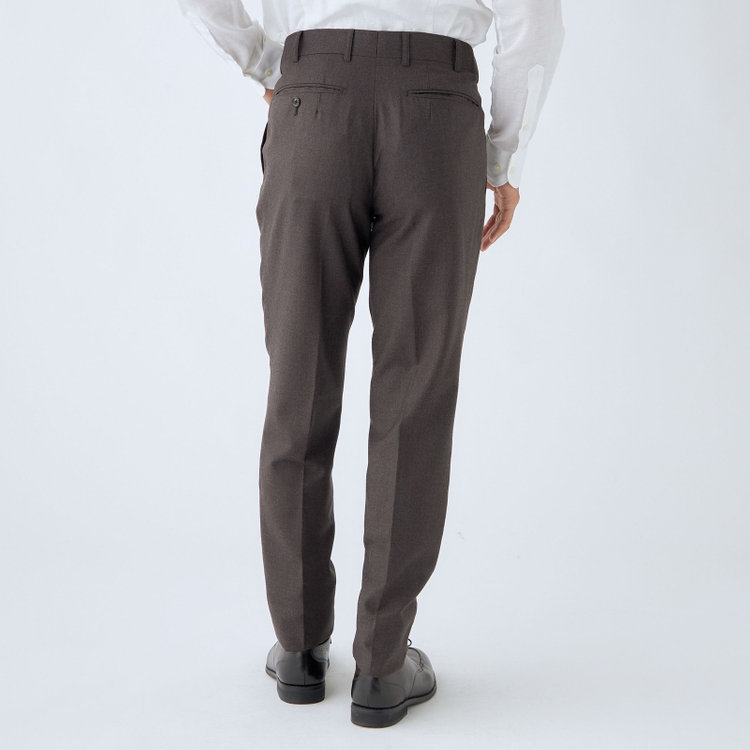 シルバーライン 【発送在庫あり】【CLASSICO TAPERED】【秋冬】2釦シングルスーツ 1タック/ブラウン/Ermenegildo Zegna LOOP woven in italy/※裾上げ必要 茶濃色