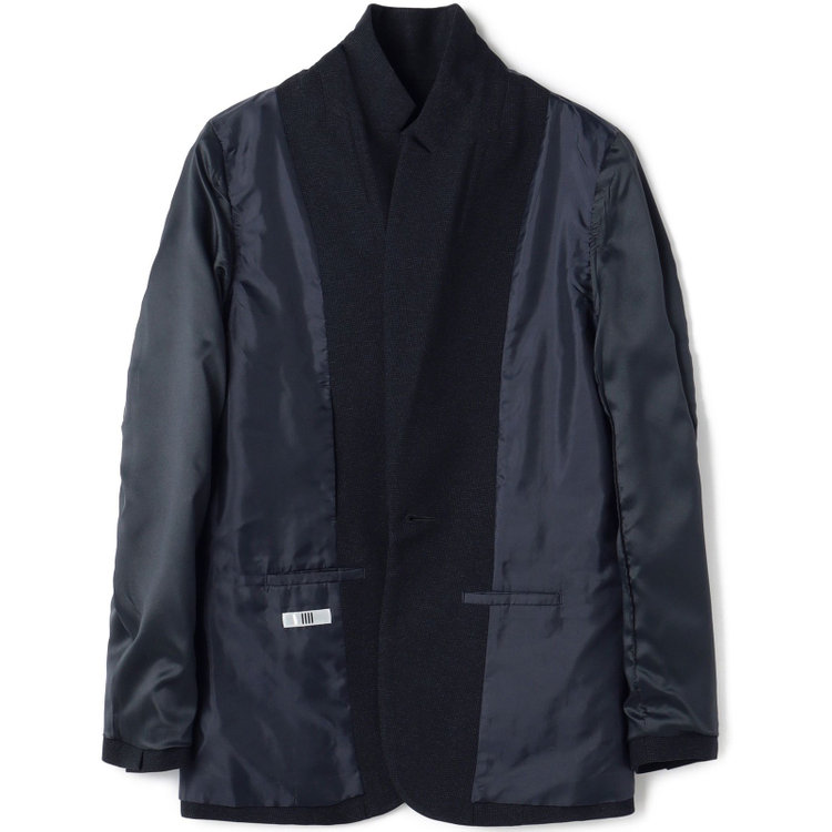 シルバーライン 【SL】【秋冬】1釦シングルパンツスーツ/ネイビー×ドビー/パンツウエストシャーリング/ウォッシャブル/※パンツ裾上げ済仕様 紺濃色