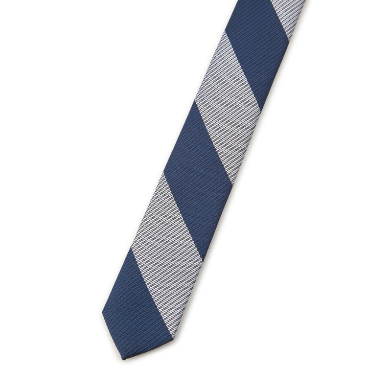 シルバーライン 【SILVER LINE】シルクブレンドストライプネクタイ 8.0cm幅/ネイビー その他