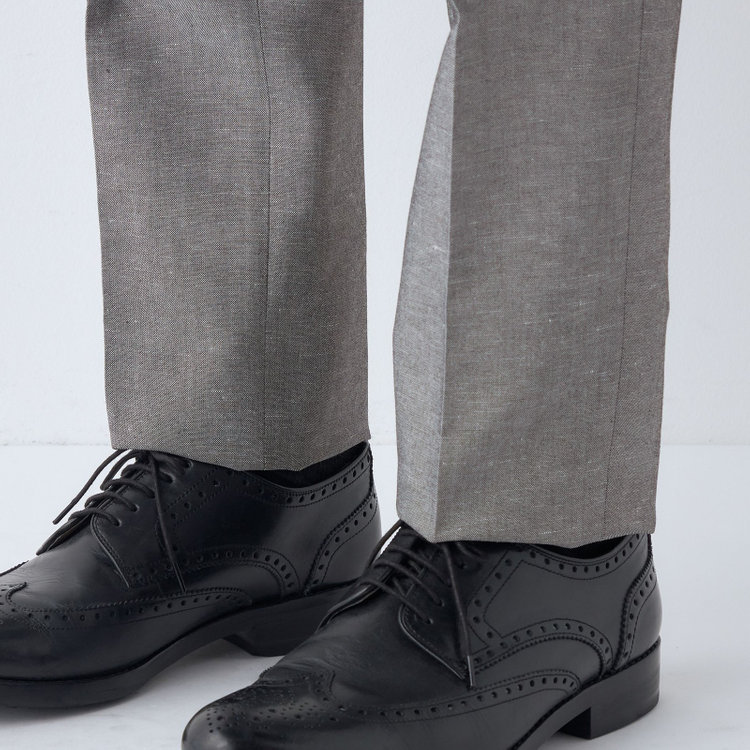 シルバーライン 【CLASSICO TAPERED】【春夏】 1タックテーパードパンツ/グレー/ウエストムーブ/※裾上げ済み仕様 グレー中間