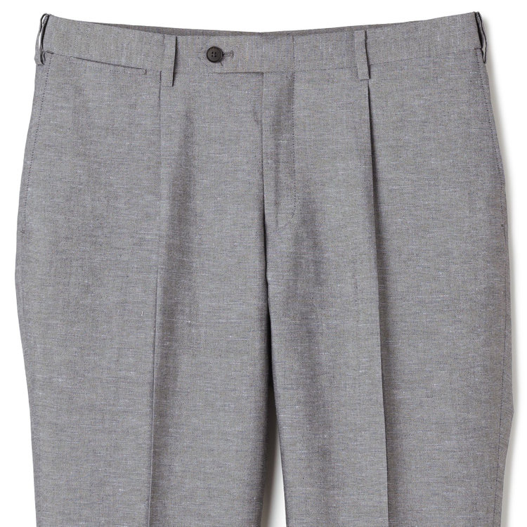 シルバーライン 【CLASSICO TAPERED】【春夏】 1タックテーパードパンツ/グレー/ウエストムーブ/※裾上げ済み仕様 グレー中間