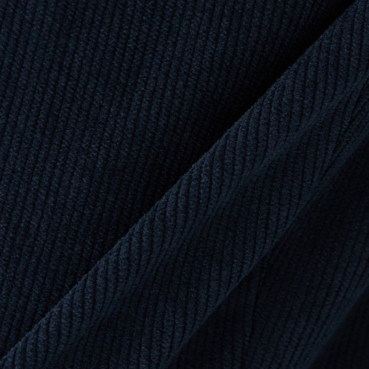 シルバーライン 【発送在庫あり】【CLASSICO TAPERED】【秋冬】ポリエステル1タックテーパードパンツ/ネイビー×コーデュロイ/シャーリング仕様/4S SUSTAINABLE/※裾上げ必要 紺濃色
