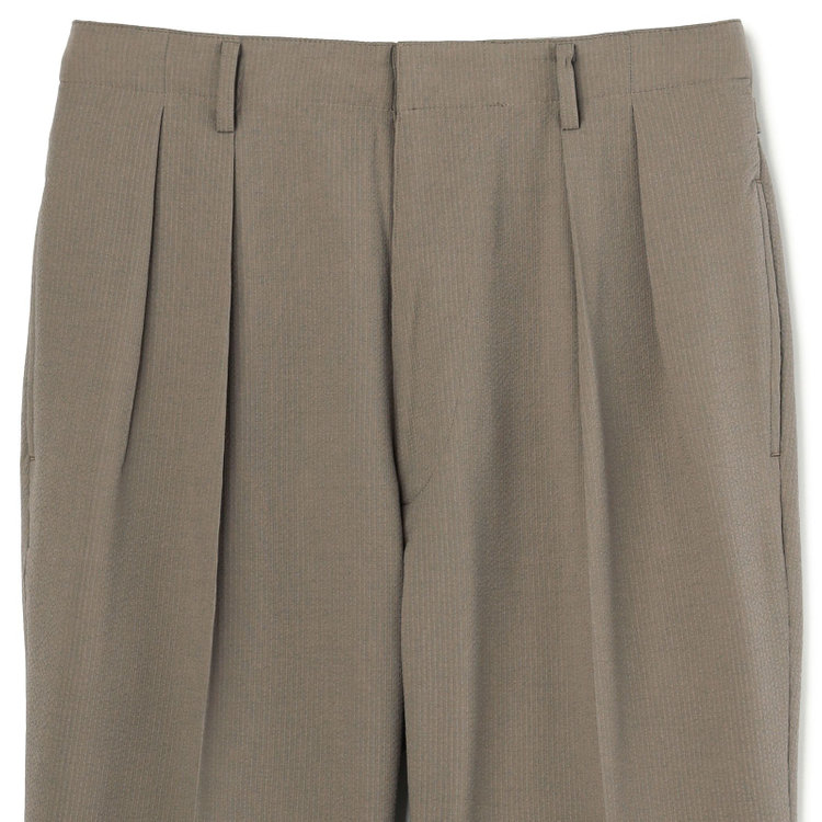 シルバーライン 【RBC】【春夏】2タックパンツ/グレージュ×サッカー/サイド尾錠/4S AIR/※裾上げ必要 茶淡色