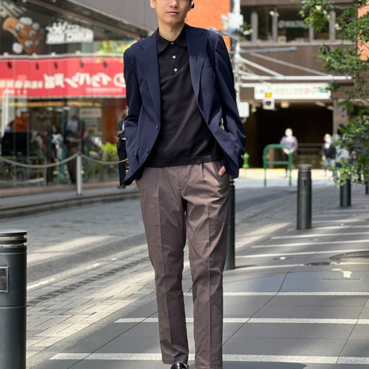 スーツセレクト 【WEB限定/OUTLET】【RBC】【春夏】コーディネートパンツ付き/ワイドラペル2釦シングルスーツ 1タック/ネイビー×シアサッカー+グレーブラウンパンツ/ウエストシャーリング/ウォッシャブル/※パンツ裾上げ済仕様 ネイビー系(紺)