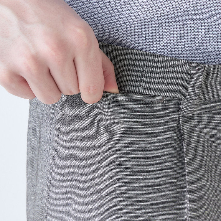 シルバーライン 【CLASSICO TAPERED】【春夏】 1タックテーパードパンツ/グレー/ウエストムーブ/※裾上げ済み仕様 グレー中間