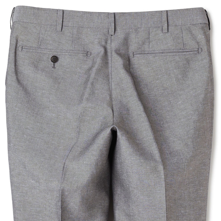 シルバーライン 【CLASSICO TAPERED】【春夏】 1タックテーパードパンツ/グレー/ウエストムーブ/※裾上げ済み仕様 グレー中間