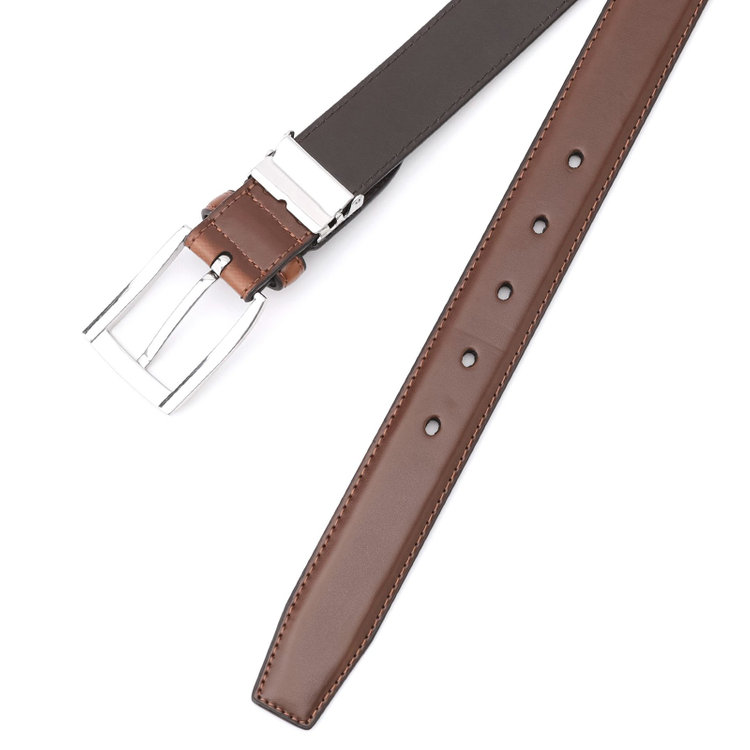 ブラックライン ピンバックルベルト 3.0幅/ブラウン(ウエスト97cmまで対応) 茶中間