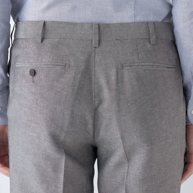 シルバーライン 【CLASSICO TAPERED】【春夏】 1タックテーパードパンツ/グレー/ウエストムーブ/※裾上げ済み仕様 グレー中間