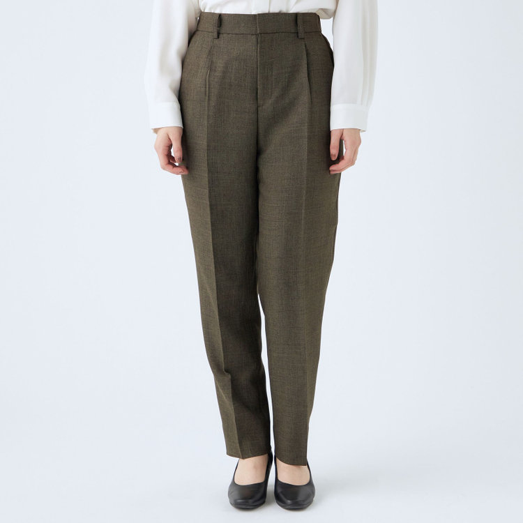 シルバーライン 【RELAX TAPERED_2】【秋冬】1釦シングルテーパードパンツスーツ/ブラウン/ウォッシャブル/4S SUSTAINABILITY&ECOLOGY FABRIC/※パンツ裾上げ済仕様 茶中間