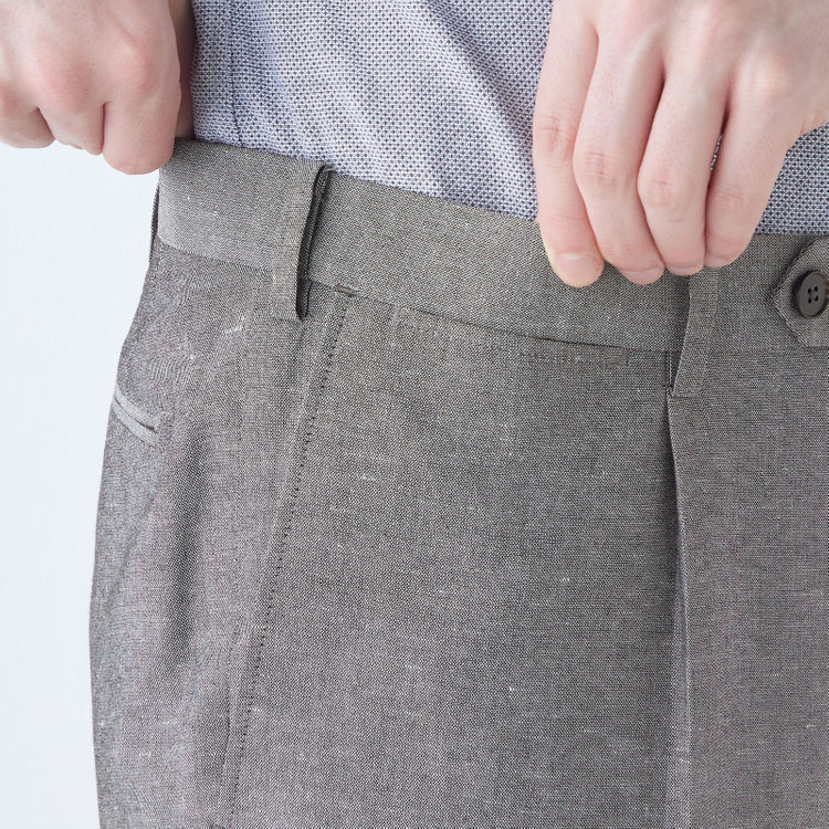 シルバーライン 【CLASSICO TAPERED】【春夏】 1タックテーパードパンツ/グレー/ウエストムーブ/※裾上げ済み仕様 グレー中間