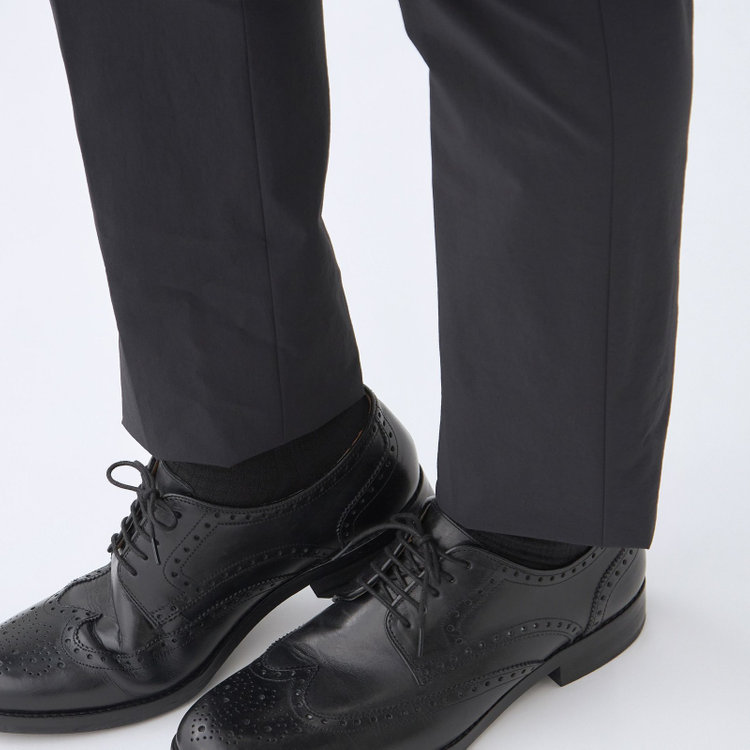 スーツセレクト 【WEB限定/OUTLET】【RBC】【春夏】1タックテーパードパンツ/ブラック/ウエストシャーリング ブラック系(黒)