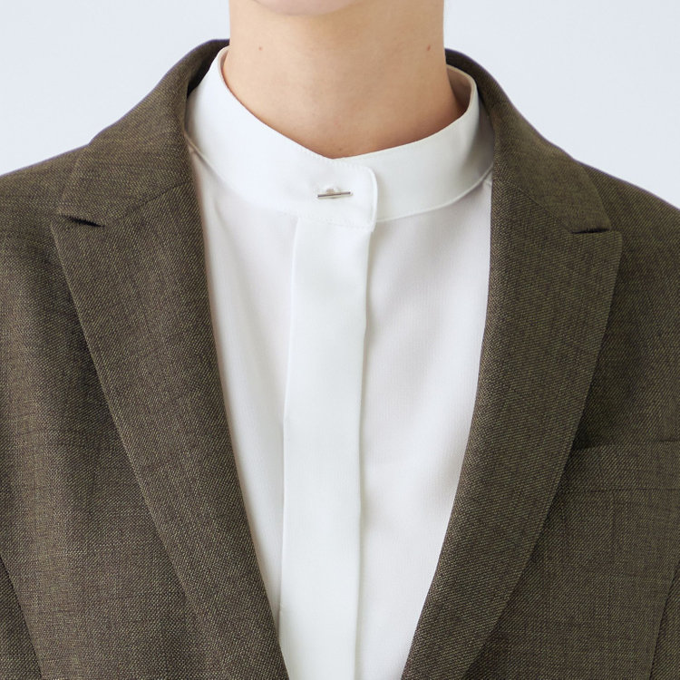 シルバーライン 【RELAX TAPERED_2】【秋冬】1釦シングルテーパードパンツスーツ/ブラウン/ウォッシャブル/4S SUSTAINABILITY&ECOLOGY FABRIC/※パンツ裾上げ済仕様 茶中間