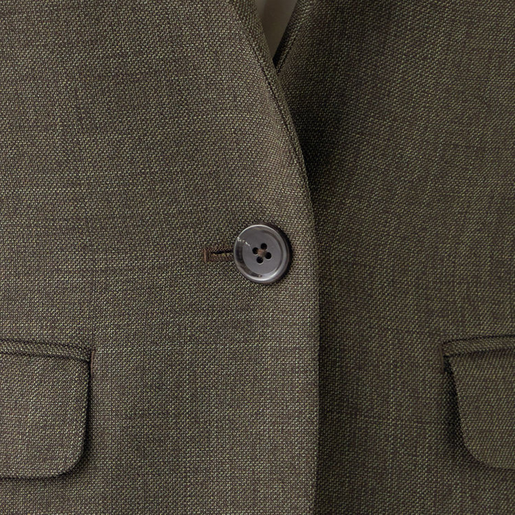 シルバーライン 【RELAX TAPERED_2】【秋冬】1釦シングルテーパードパンツスーツ/ブラウン/ウォッシャブル/4S SUSTAINABILITY&ECOLOGY FABRIC/※パンツ裾上げ済仕様 茶中間