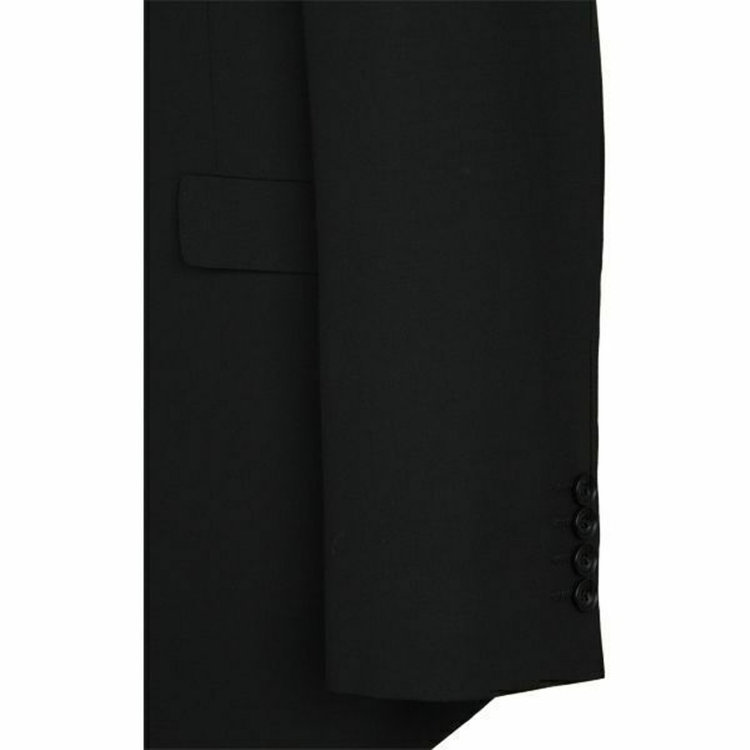 スーツセレクト 【WEB限定/OUTLET】【KSW】【年間】2釦シングルスーツ 0タック/ブラック×ソリッド/SUPER TOUGH 100's ブラック系(黒)